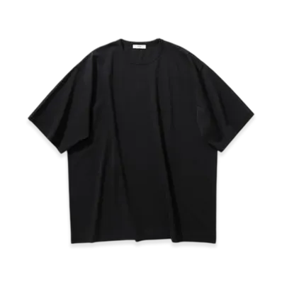 ATON Dry Cotton Jersey Crewneck T-Shirt "Black"