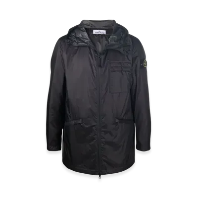 Stone Island 40724 Bio-Based Ripstop Nylon Hooded Jacket - 22SS "Black"