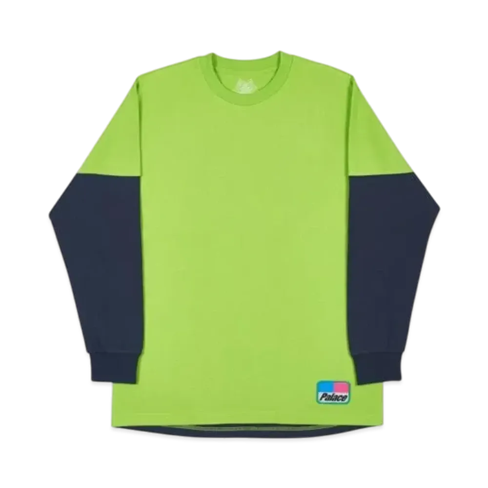 PALACE Splitter Longsleeve "Lime Green Navy"