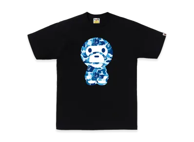 A BATHING APE ABC Camo Big Baby Milo Tee "Black/Blue"