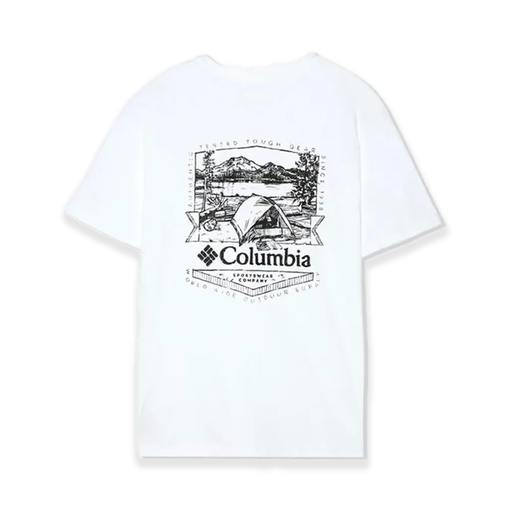 Columbia Rockaway River Back Graphic SS Tee "White"