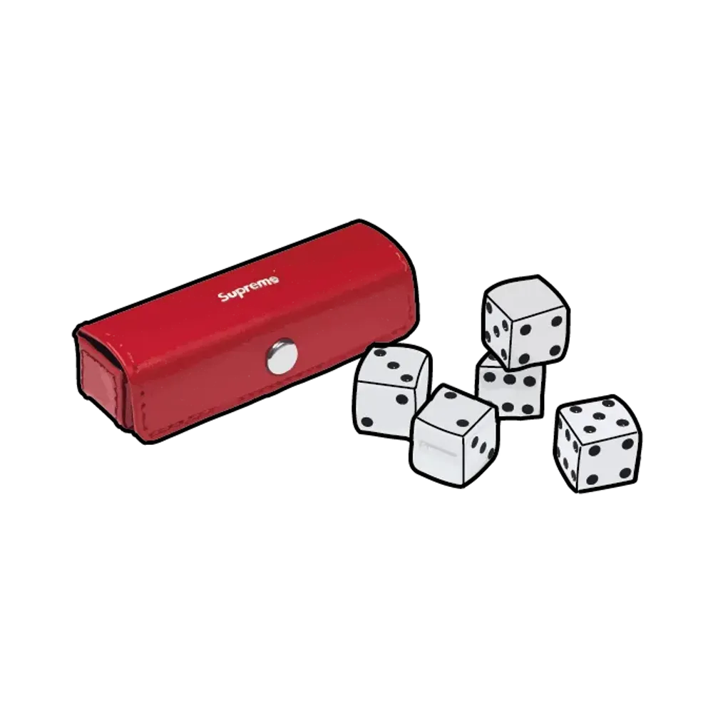 Supreme Leather Dice Set "Red"