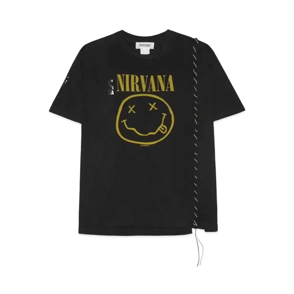 DISCOVERED I Black & WhiteStitch Band Tee HYPE DROP Exclusive "BLACK"