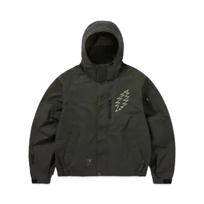 thisisneverthat x Grateful Dead Lightning Bear Wind Jacket "Off Black"