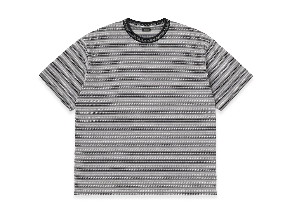 SEDAN ALL-PURPOSE Jacquard Striped S/S Tee "Charcoal"