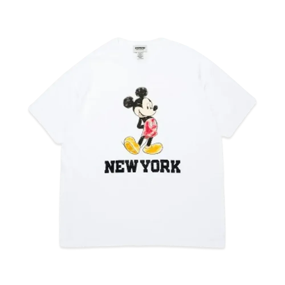 RECOGNIZE x BOW WOW MICKEY MOUSE NEW YORK TEE "WHITE"