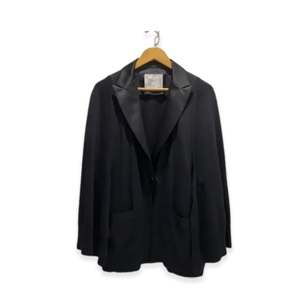 sacai Green Paneled Cardigan "Black"