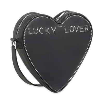 CELINE Small Heart In Smooth Calfskin With Collaboration Sara Yukiko Studs "Black"