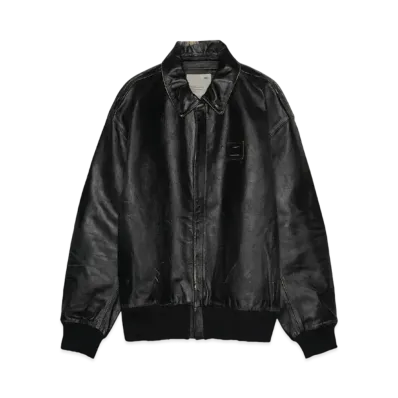 MADNESS REGENERATED LEATHER A2 AVIATOR JACKET (COWHIDE) "BLACK"