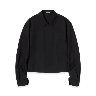 AURALEE Wool Herringbone Blouson "Black"