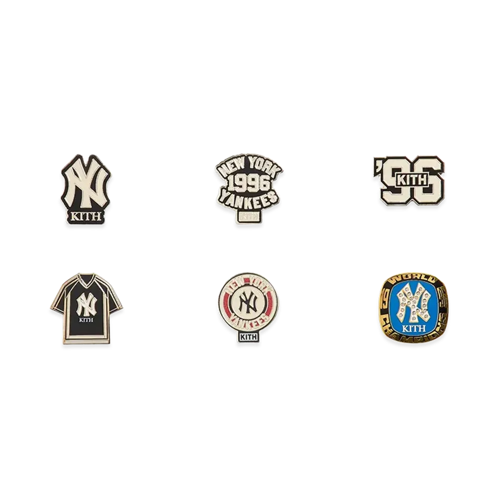 Kith x The New York Yankees Set of 6 Pin Set "Multi"