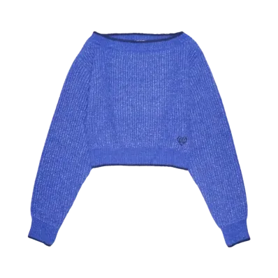 HTH off shoulder knit "BLUE"
