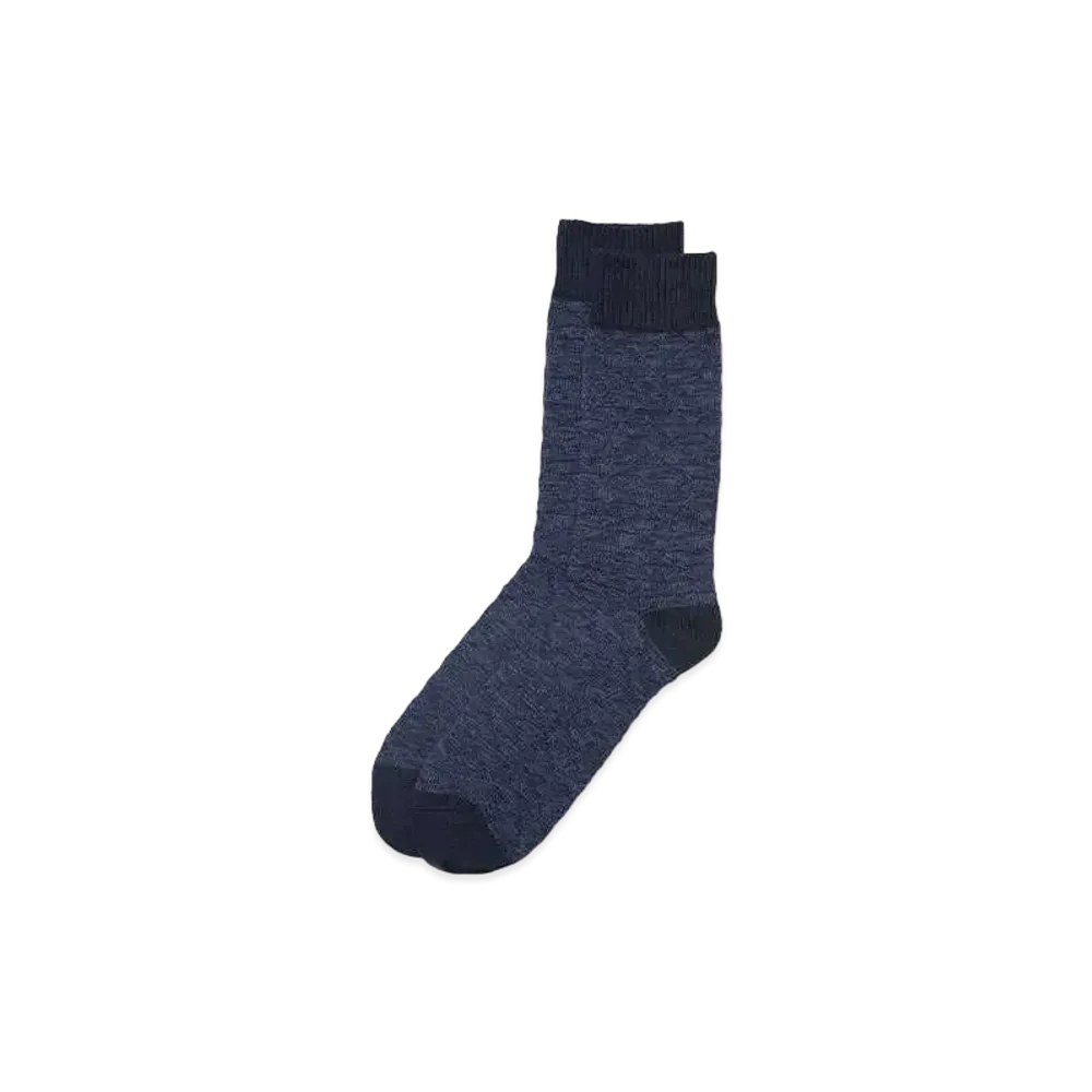 Barbour Melange 2Tone Socks "Navy"