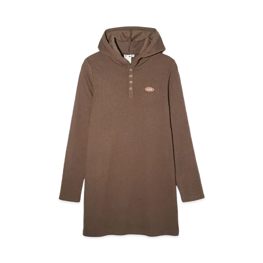 X-Girl Rib Hoodie Dress "Black"
