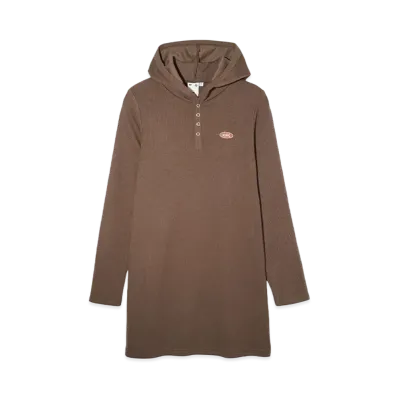 X-Girl Rib Hoodie Dress "Black"