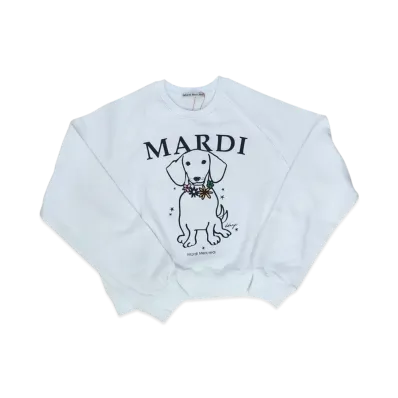 Mardi Mercredi Sweatshirt Swing The Tail Ddanji Flower Necklace Multicolor "White Tangerine"