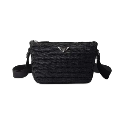 PRADA Crochet Shoulder Bag "Black"
