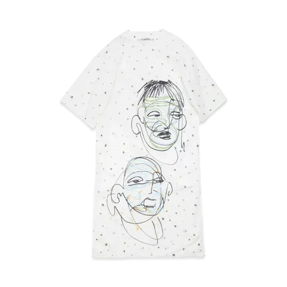 Acne Studios Printed Dress "Optic White"