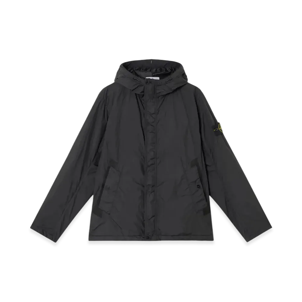 Stone Island S0A23 Crinkle Reps R-NY Wind Resistant Anti-Drop Hooded Jacket - 25SS "Black"