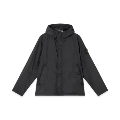 Stone Island S0A23 Crinkle Reps R-NY Wind Resistant Anti-Drop Hooded Jacket - 25SS "Black"