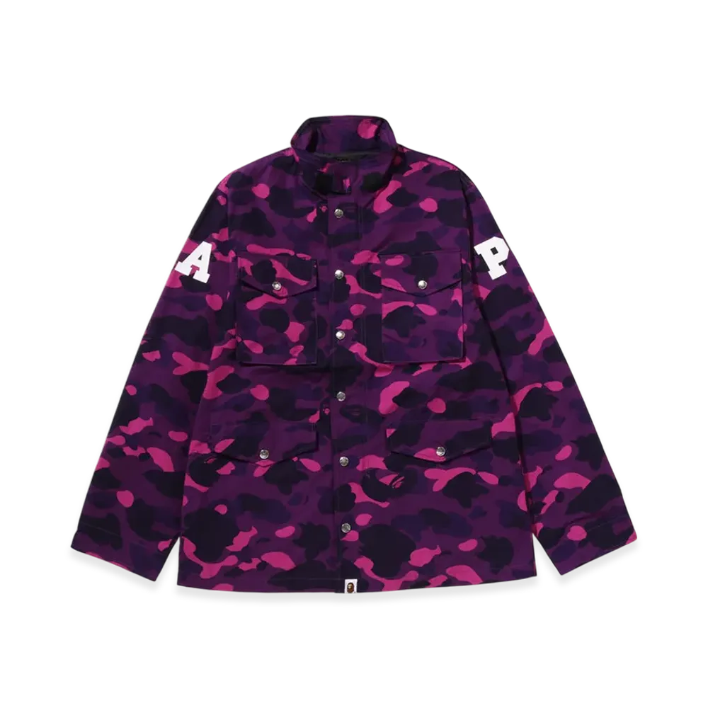 A BATHING APE Color Camo M 65 Jacket "Purple"