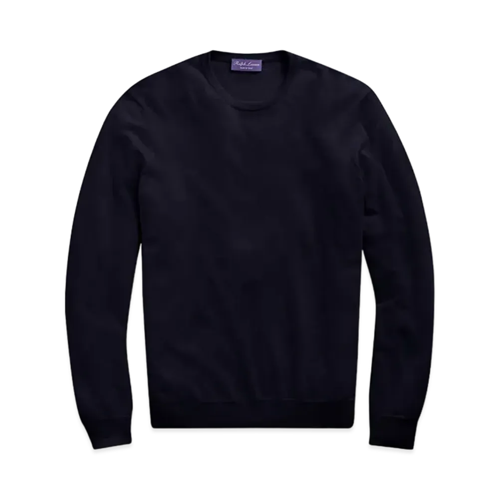 Ralph Lauren Purple Label Cashmere Crew Neck Sweater "Navy"