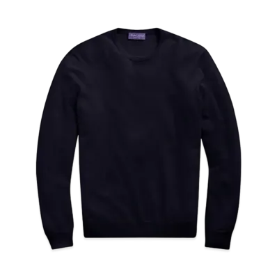 Ralph Lauren Purple Label Cashmere Crew Neck Sweater "Navy"