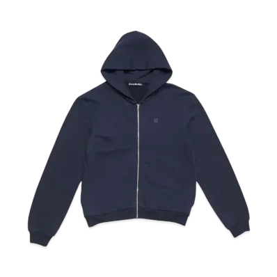 Acne Studios Hooded Zipper Sweatshirt "Navy Blue"