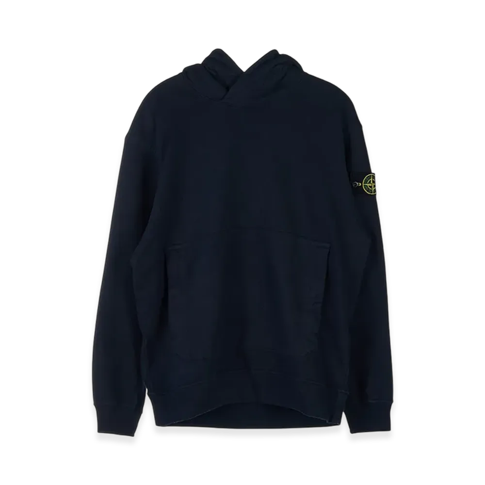 Stone Island 61820 Cotton Fleece Hooded Sweatshirt - 22FW "Navy Blue"