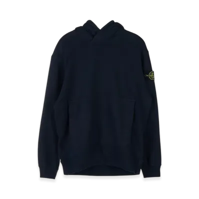 Stone Island 61820 Cotton Fleece Hooded Sweatshirt - 22FW "Navy Blue"