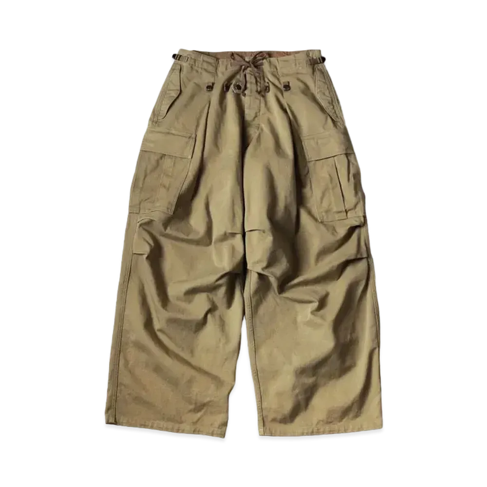 KAPITAL Heavy Drill Jumbo Cargo Pants "Beige"