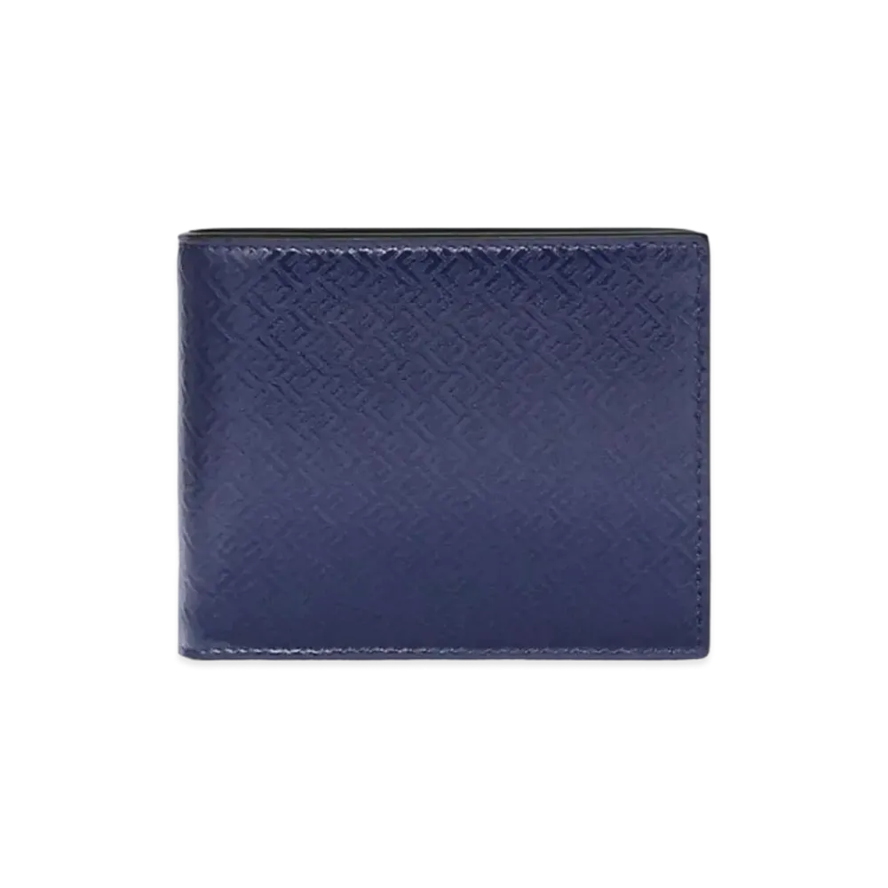 FENDI Wallet Blue Leather Two Folded Wallet "Blue"