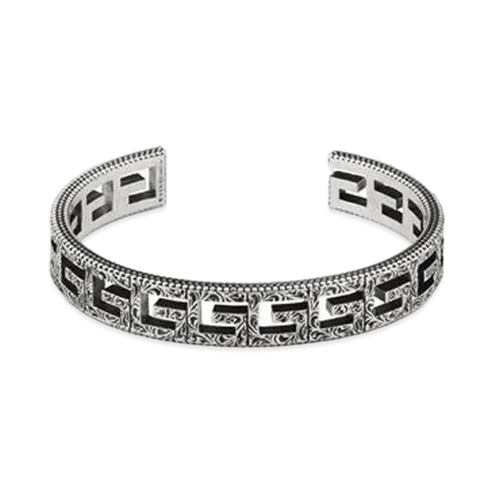 GUCCI Cuff Bracelet With Square G Motif