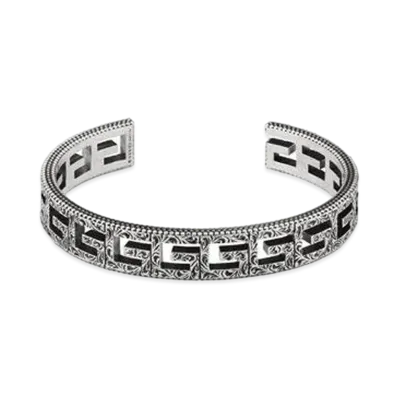 GUCCI Cuff Bracelet With Square G Motif