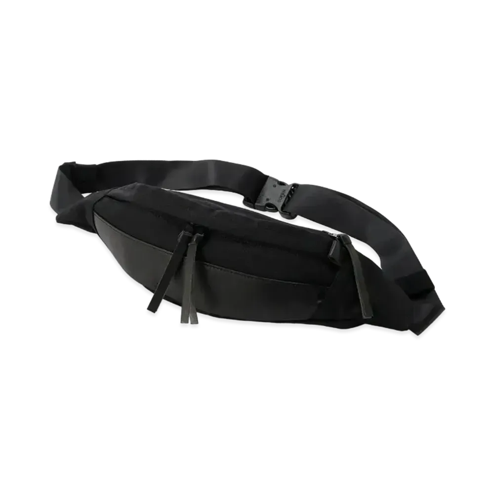 Yohji Yamamoto Y's CORDURA NYLON&OIL LEATHER MINI WAIST POUCH "Black"