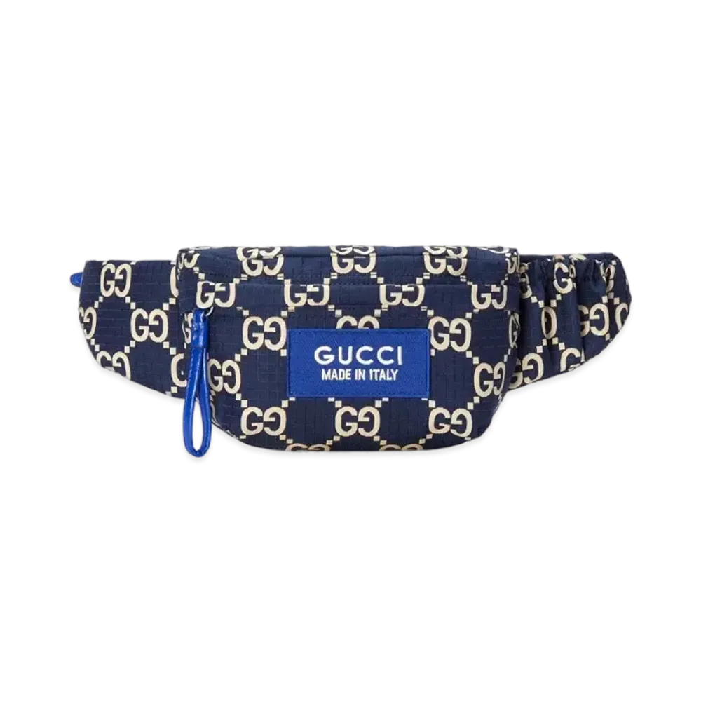 GUCCI Large GG Ripstop Belt Bag Online Exclusive "Dark Blue/Beige"
