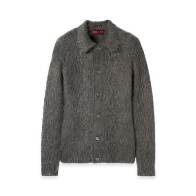 GUCCI Mohair Wool Cardigan "Black"