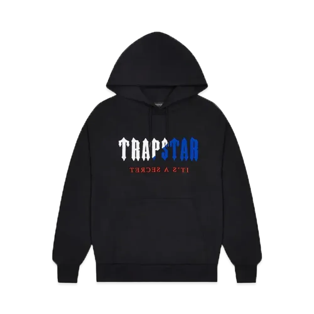 TRAPSTAR Decoded Chenille Hooded Tracksuit "Black/Blue/Red"