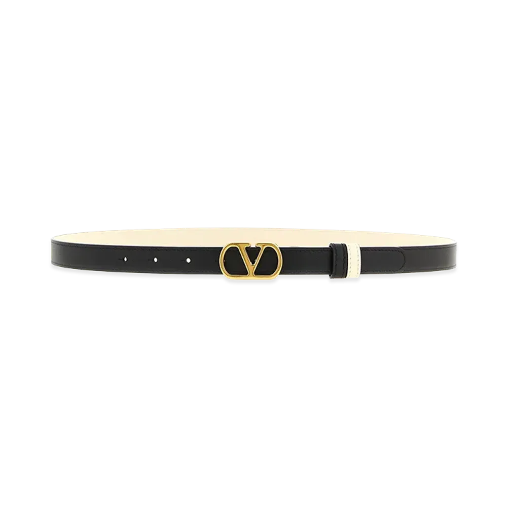 Valentino Garavani Women's Reversible Belt "White/Black"