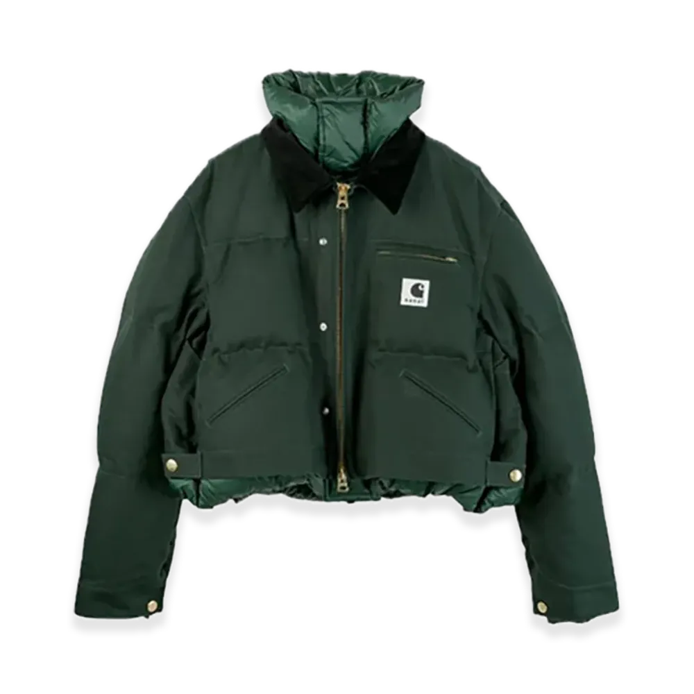 sacai x Carhartt WIP Women's Duck Puffer Jacket "Green"