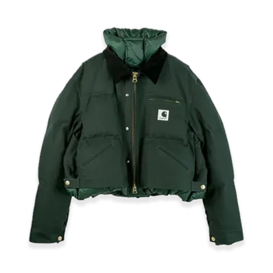 sacai x Carhartt WIP Women's Duck Puffer Jacket "Green"