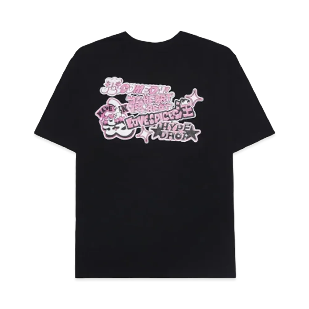 FRUIT OF THE LOOM x ハヤシレナ TYPOGRAPHY LOGO T-SHIRTS "BLACK"