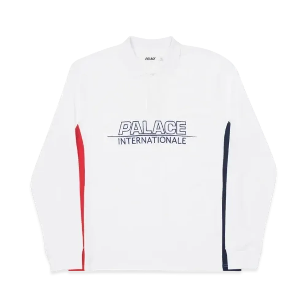 PALACE Internationale L/S Polo "White"