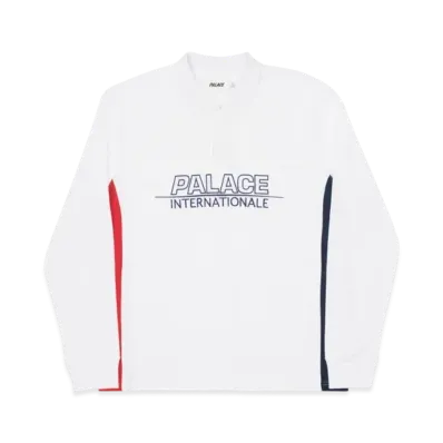 PALACE Internationale L/S Polo "White"