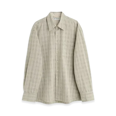 OUR LEGACY Above Shirt "Sage Trail Check Dryline Weave"