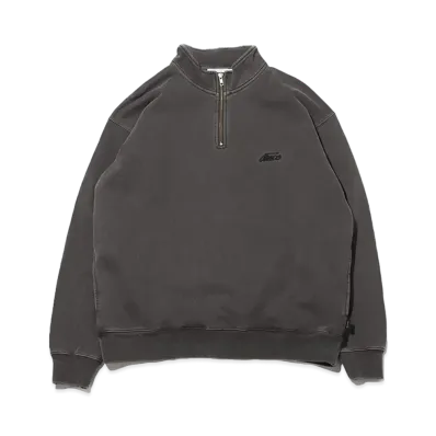 atmos Pigment Dyed Half Zip Sweatshirt "Black"