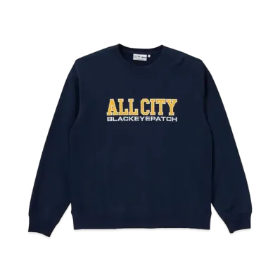 BlackEyePatch ALL CITY CREW SWEAT "Navy"