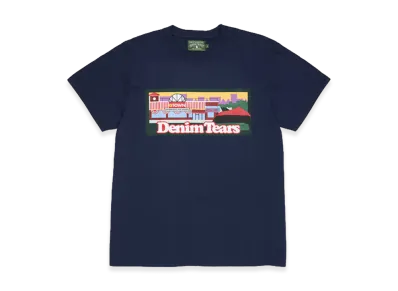 DENIM TEARS Liberty Rock Skyline Tee "Navy"
