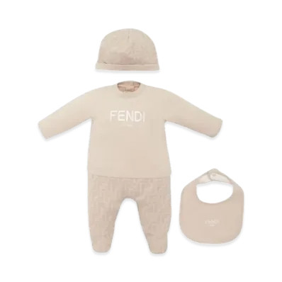 FENDI Kids Kit Tutina FF Faded Sweat "Beige"