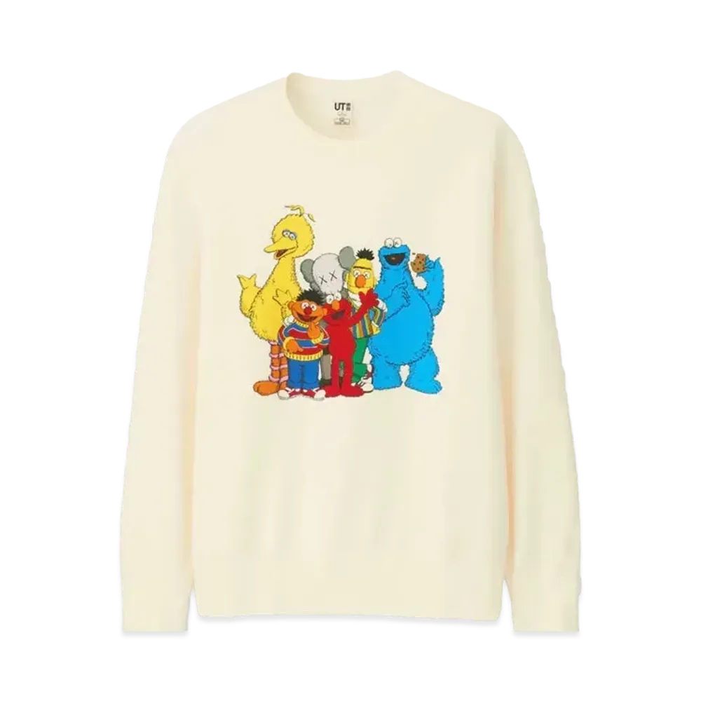 KAWS x Uniqlo x Sesame Street Group #2 Sweatshirt "Natural"